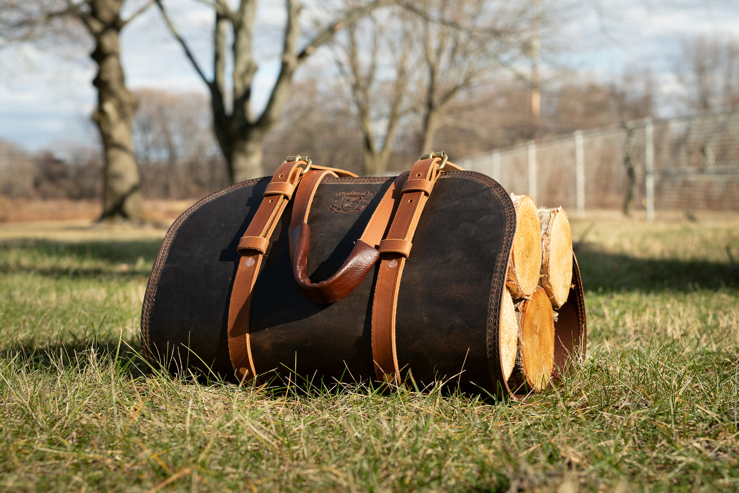 Leather Log Carrier