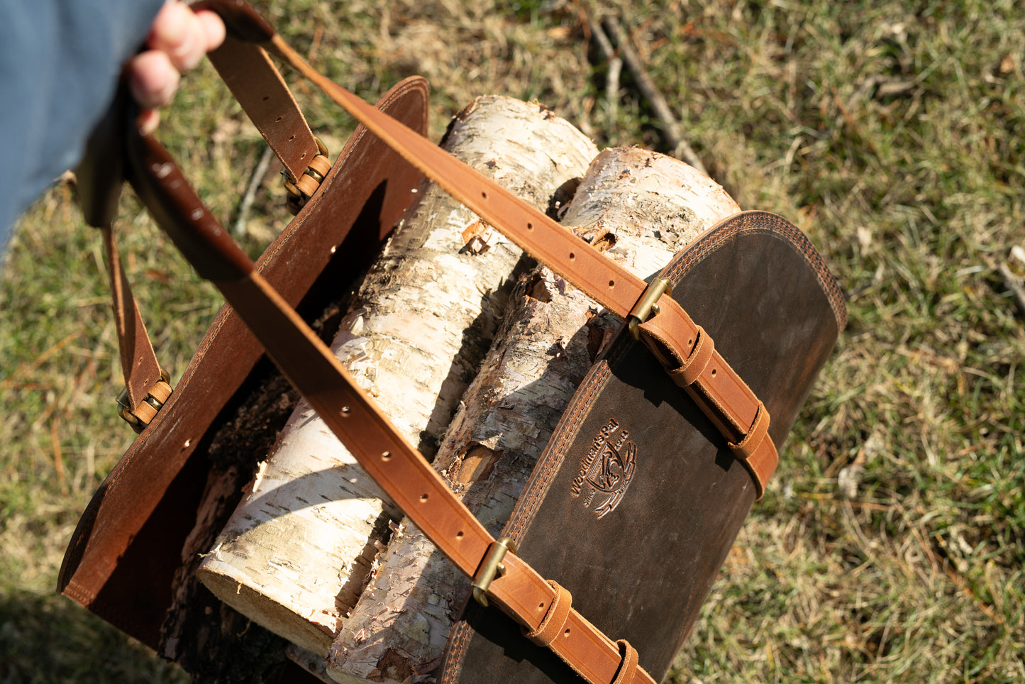 Leather Log Carrier